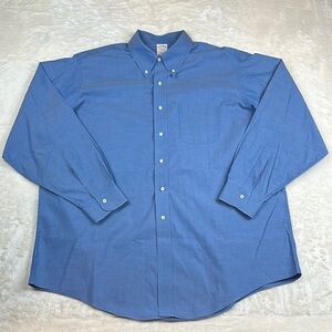 Brooks Brothers Blue Casual Button Down Shirt Cotton Blend